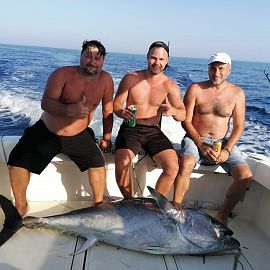 Friends on fishing trip in Croatia Friends on fishing trip in Croatia